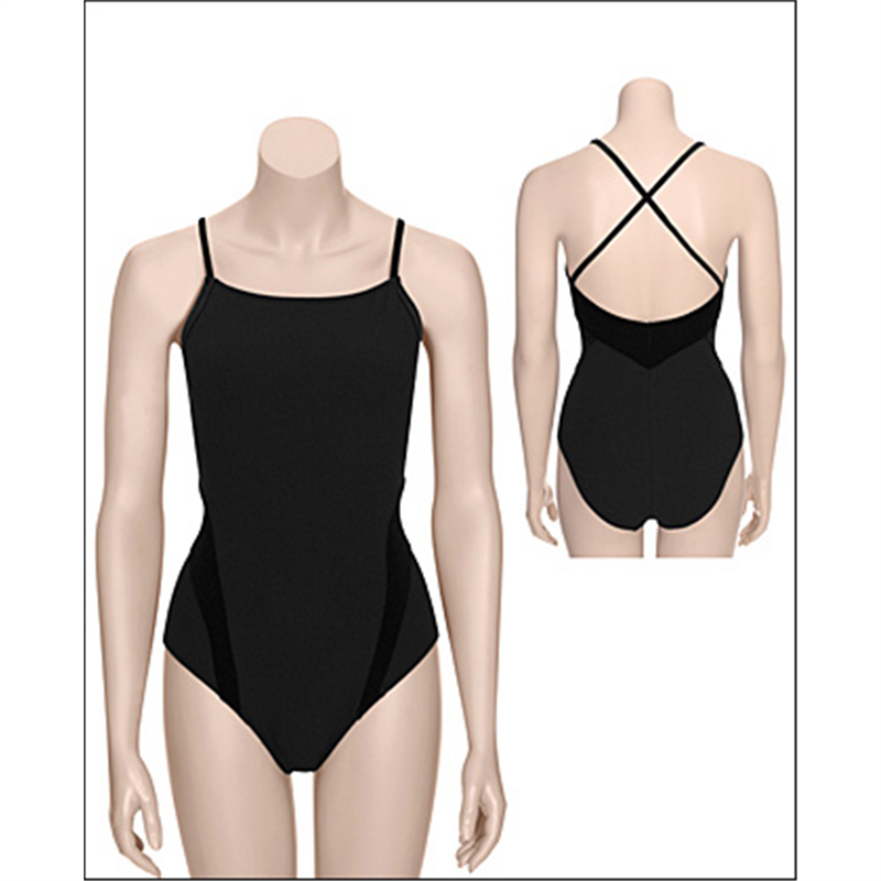 Fashion Leotards-High Neck Cross Back Cami Leotard by Danskin