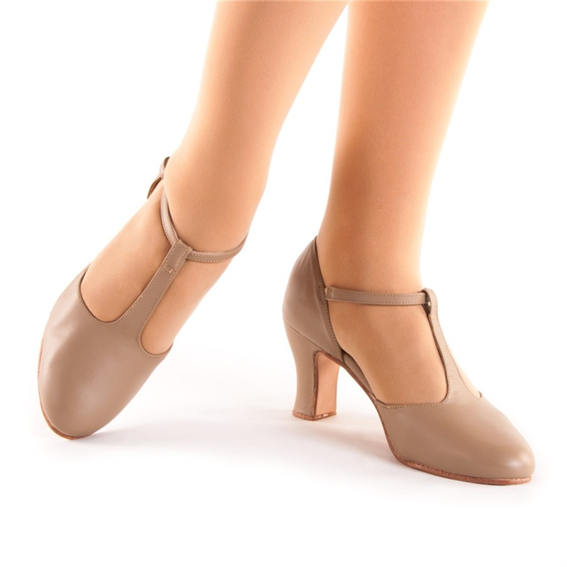 So Danca CH54 2 Leather T-Strap Character Shoe - Adult